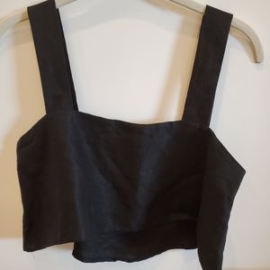 Reformation linen cropped tank